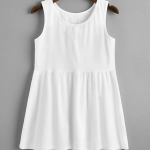 NWOT White Flare Tank